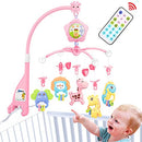 Baby Crib Mobile for Pack and Play, Crib Toys with Light and Music, Remote