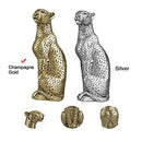 Cheetah Statue Home Decor Leopard Sculpture Resin Sitting Cheetah Figurine