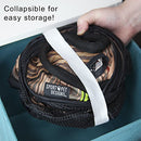 Cat Carrier with Zipper Lock- Foldable Travel Cat Carrier - Pet Pen, Blue/Brown