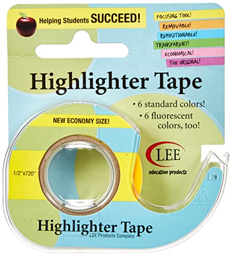 Fluorescent Highlighter Tape 1/2"X720"-Fluorescent Yellow