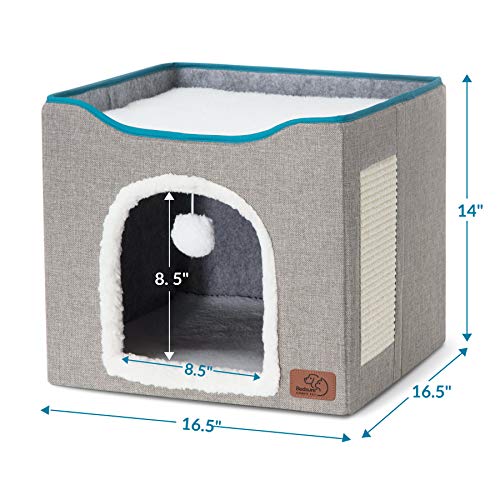 Cat Bed for Indoor Cats -Large Cat Cave for Pet Cat House