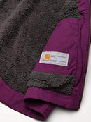 Carhartt Girls' Big Sherpa Lined Jacket Coat, Sierra Plum Caspian, Small