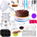Cake Decorating Supplies 238 PCS Baking Set with Electric Hand Mixer MixingBowls