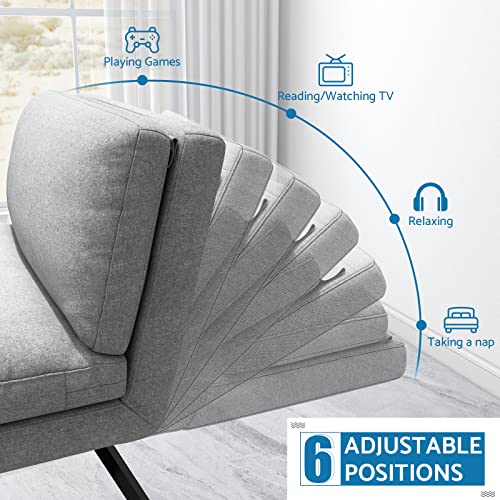Convertible Futon Sofa Chair 4 in 1 Multi-Function Modern Mini Single Floor Sleeper Bed