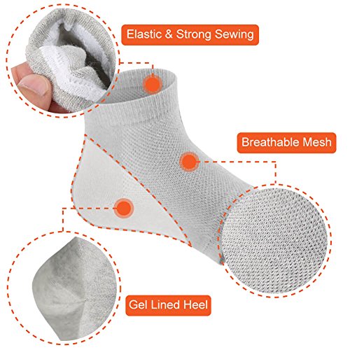 5 Pairs Moisturizing Gel Heel Socks Open Toe Socks