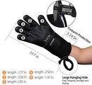 Grilling Gloves, Heat Resistant Gloves BBQ Kitchen Silicone Oven Baking (Black)