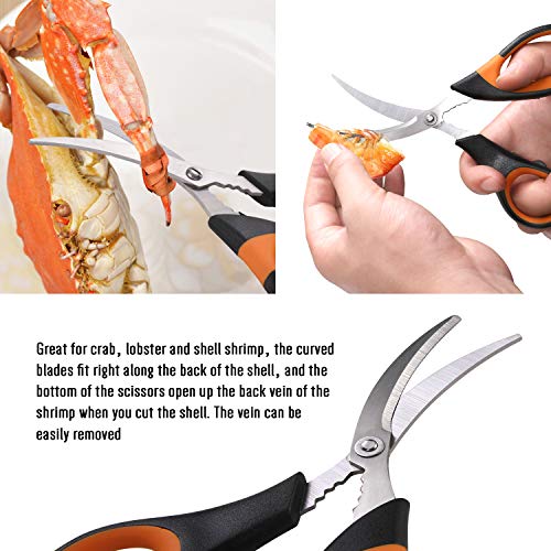 19-piece Seafood Tools Set Scissors & Storage Bag - Nut Cracker Set