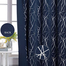 Grommet Blackout Curtains 63 Inches Long Thermal Insulated Tree Branches Pattern