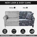 Sofa Cover Stretch Couch Cover Sofa Slipcovers for Couches and Loveseats with Two Free Pillow Cases (Moonlight Flower, Loveseat)
