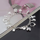 Silver Thirteen Hanging Pieces Bracelet for Women Gift Bracelets & Bangles
