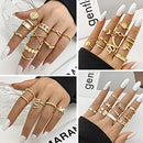 30 Pcs Vintage Gold Knuckle Rings Set
