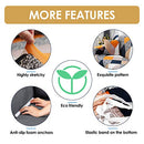 Stretch Sofa Covers Printed Couch Cover Sofa Slipcovers for 3 Cushion Couches Elastic Universal Furniture Protector with 1 Pillowcase (Large, Grey Geometry)