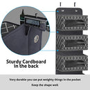 Over The Door Hanging Organizer with 5 Large Pockets,Foldable Wall Mount Fabric