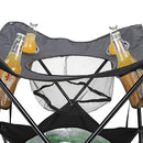 Folding Table with Insulated Cooler, Food Basket, and Travel Bag - Black
