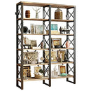 IRONCK Industrial Bookshelf Double Wide 6-Tier, Open Large Bookcase