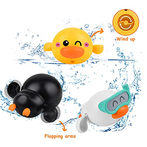 Baby Bath Toys Floating Wind-up Toys Swimming Pool Games Water Play Set