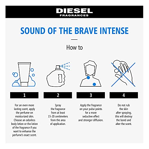 Diesel Sound of the Brave Eau de Toilette Spray Cologne for Men, 1.7 Fl. Oz