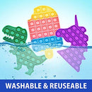 (50 Pcs) Fidget Toys, Pop It Its Party Favors, Fidgets Toy Pack Poppers Popit Popitsfidgets Popping Set, Autism Sensory Travel Toy Autistic Toddlers Kids Gift Girls Treasure Box Mini Poppet Figit ADHD