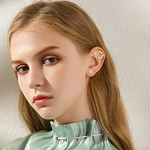 9PCS 16G Stainless Steel Cartilage Stud Earrings for Women Cartilage Earrings