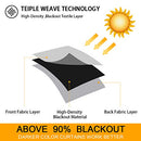 Blackout Curtain for Bedroom, Grommet Room Darkening Curtain, 1 Curtain Panel