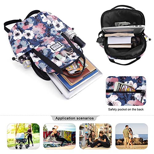 Women Fashion Backpack Purse Multi Pockets Original Print Sling Bag