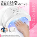 Poly Gel Nail Kit 48W LED Nail Lamp Nail Extension Gel 8 Pcs 0.5oz with Other Basic Poly