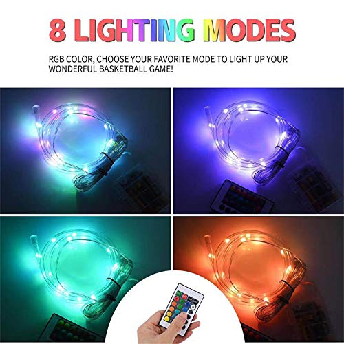 Led Lights Basketball Hoop,Remote Control Basketball Rim LED Light