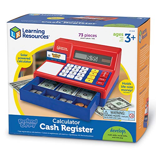 Pretend & Play Calculator Cash Register - 73 Pieces, Ages 3+