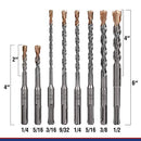 8-Piece SDS-plus Drill Bit Set, Carbide Tip, SDS+ Rotary Hammer Drill Bit Set