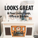 8-in-1 Bluetooth Record Player & Multimedia Center, Built-in Stereo Speakers