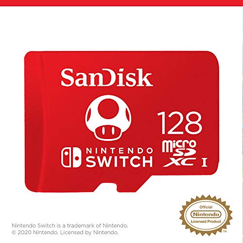 SanDisk 128GB microSDXC UHS-I-Memory-Card for Nintendo-Switch - SDSQXAO-128G-GNCZN