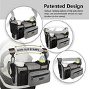 Universal Baby Stroller Organizer, Stroller Caddy with Heightened Insulated Cup Holders