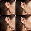 14K Yellow Gold Colored Lightweight Chunky Open Hoops | 30mm