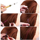 47 Inches Hair Extension Tinsel with Tool 12 Colors 2400 Strands Hair Extension Tinsel Kit