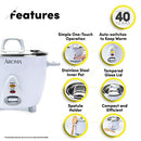 Select Stainless Rice Cooker & Warmer with Uncoated Inner Pot, 6-Cup(cooked)