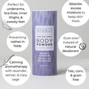 Body Powder, Talc Free Powder for Women, Talcum Powder, Blissful Earth Scent