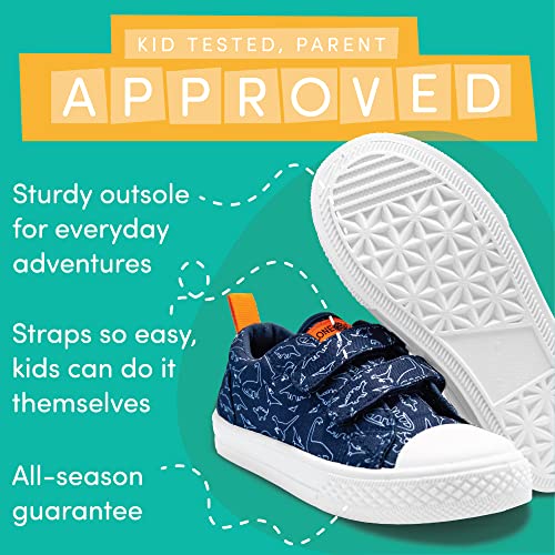 LONECONE Kids' Sneakers, Modern Dino Silhouettes, 5 M US Toddler