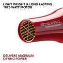 Ceramic Hair Dryer, 3 Heat Settings, 2 Speed Slide Switch, Cool Shot Button