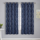 Grommet Blackout Curtains 63 Inches Long Thermal Insulated Tree Branches Pattern