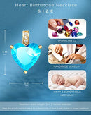 March Birthstone Jewelry, Aquamarine Necklace, March Birthstone Necklace