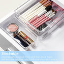25 PCS Clear Plastic Drawer Organizers Set, 4-Size Versatile