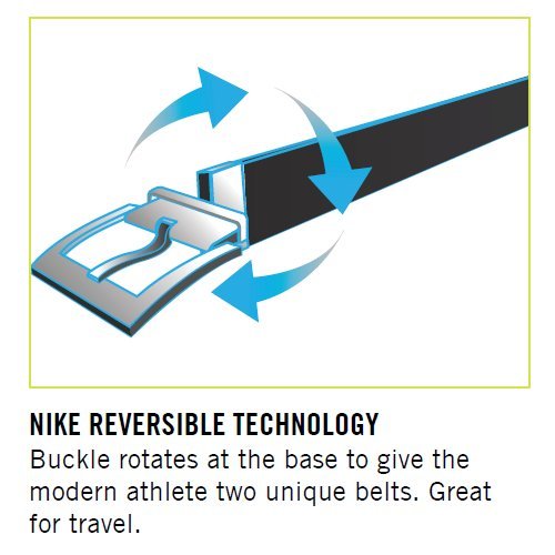 Nike Men's New Tech Essentials Reversible Web Belt, Team Orange/White