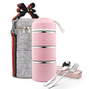 MAIYUANSU Bento Lunch Box, Insulated Leak Proof Stainless Steel Lunch Box