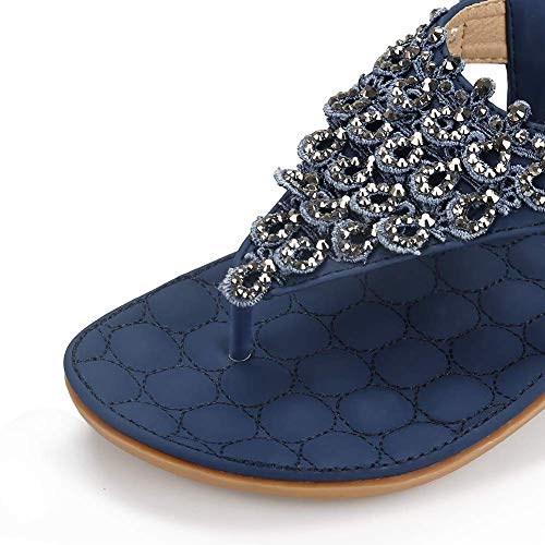 Women's Summer Sandals Casual Flip Flops Beach Shoes Ankle T-Strap Flat Sandals