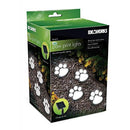 Solar Paw Print Outdoor Lights, Black