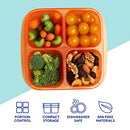 Bento Snack Boxes - Reusable 4-Compartment Food Containers for School