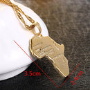 18k Gold Plated Filled Women Girl Africa Map Pendant Necklace