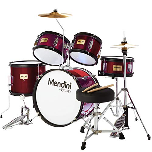 Kids Drum Set - Starter Drums Kit with Bass, Toms, Snare, Cymbal, Hi-Hat, Drumsticks