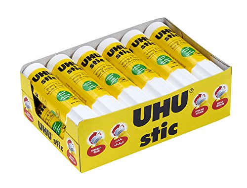 UHU Glue Stick, 0.74oz White, Washable Glue Stick Sticks Immediately