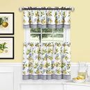 Yellow Lemon Drop Tier and Valance Window Curtain Set, 58" x 24" (LDTV24YL12)